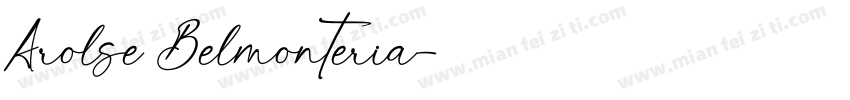 Arolse Belmonteria字体转换